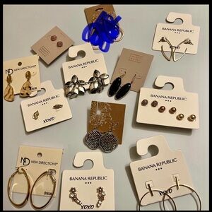 Banana Republic Gold and Silver Earrings Set